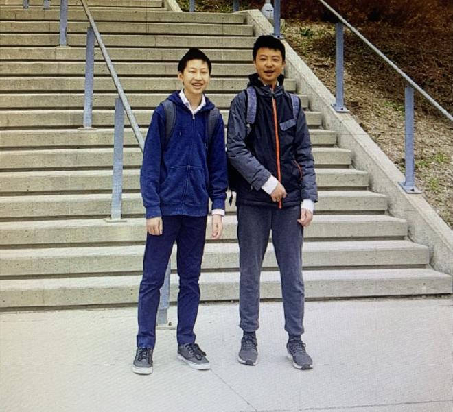 My high school partner David and I in grade 9, at one of our first high school debate tournaments in Waterloo