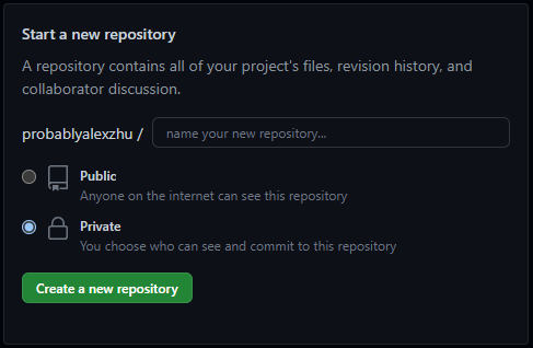 Make a new repository.